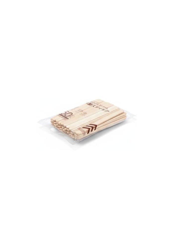 DAISO Wooden Sticks - Light Brown - 50 Pieces - 14 cm Craft & DIY Sticks - Image 4